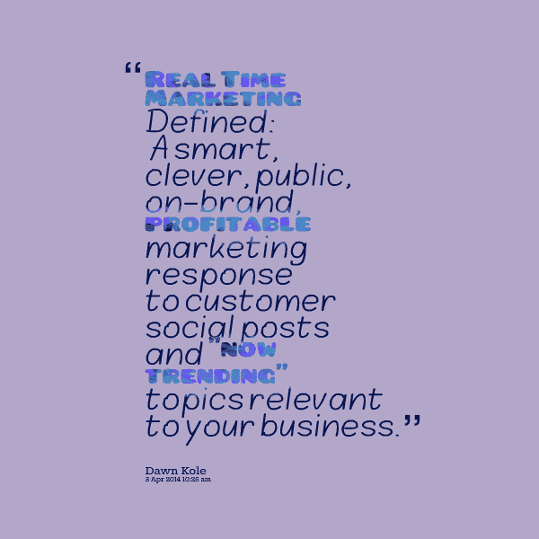 Real Time Marketing quote